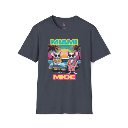 MIAMI MICE 80s TV Spoof T-Shirt - Funny Miami Vice Parody Retro Tee