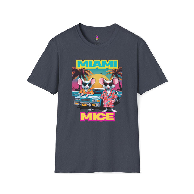 MIAMI MICE 80s TV Spoof T-Shirt - Funny Miami Vice Parody Retro Tee