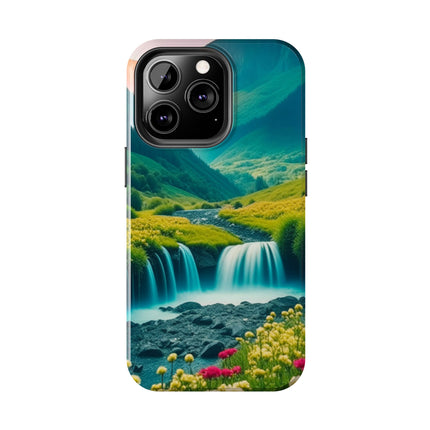 FLOWER CASCADE MOUNTAINS Phone Case