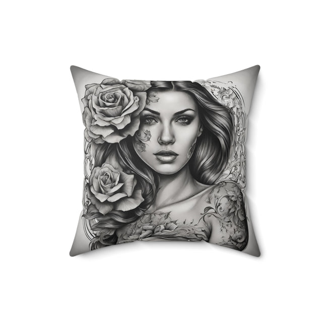 ROSE ADORNED BEAUTY Women's Decorative Pillow