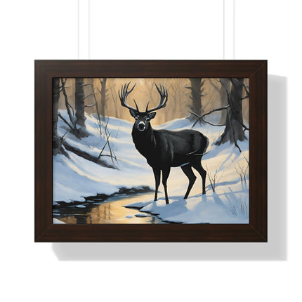 SUNSET CREEK BUCK - Deer Hunter Framed Wall Art
