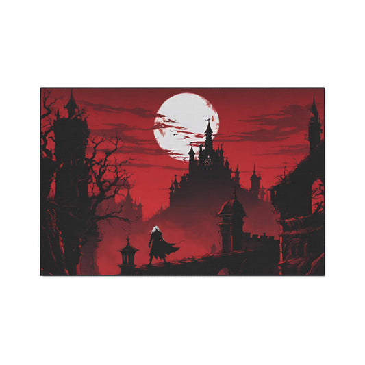 Castlevania Belmont Video Game Inspired Floor Mat | Death and Terror Await in the Dark of Night Bathroom Decor | Dracula Door Entry Gift