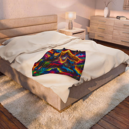 PSYCHEDELIC PYRAMID OF PSYCHE Trippy Blanket