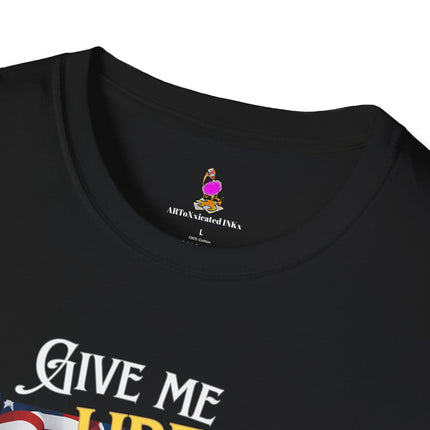 GIVE ME LIBERTY OR GIVE ME TRUMP President Donald Trump T-Shirt - Republican Voter Election Gift Tee