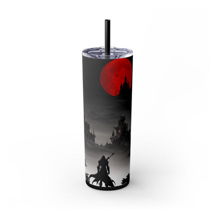 DEATH AND TERROR AWAIT - Video Game Inspired Skinny Tumbler