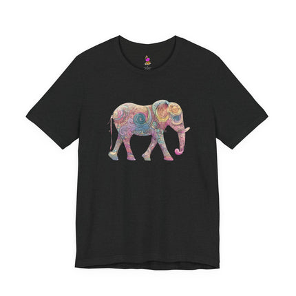 COLORFUL PATTERN ELEPHANT T-Shirt - Vibrant Animal Art Collector Tee