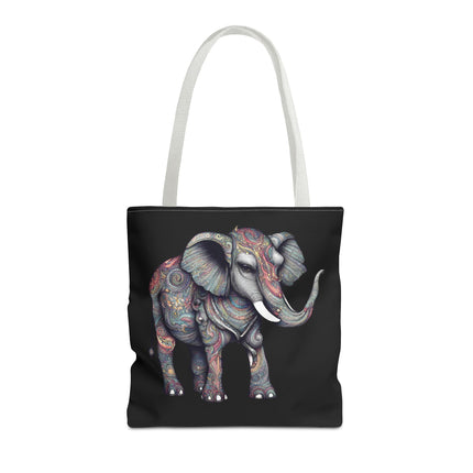 Personalized Elephant Gift Tote | Majestic Custom Grocery Bag | Animal Lovers Office Travel Carrier | Wild Kingdom Business Traveler