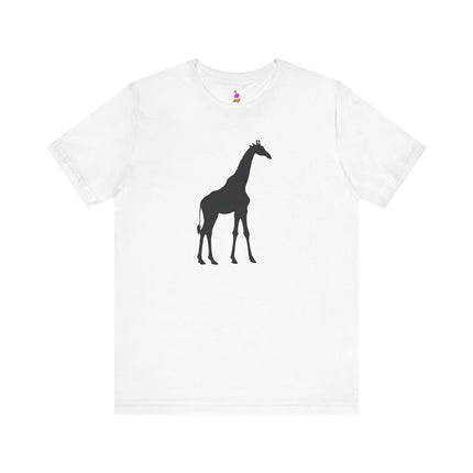 GIRAFFE SILHOUETTE T-Shirt - Elegant Wildlife Minimalist Art Tee