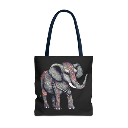 Personalized Elephant Gift Tote | Majestic Custom Grocery Bag | Animal Lovers Office Travel Carrier | Wild Kingdom Business Traveler