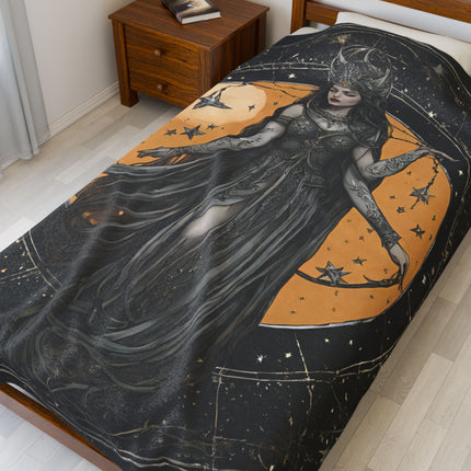 TWISTED WITCH GODDESS Three Armed Star Keeper Blanket