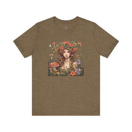 FLOWER GARDEN MAIDEN T-Shirt - Beautiful Botanical Fantasy Art Tee
