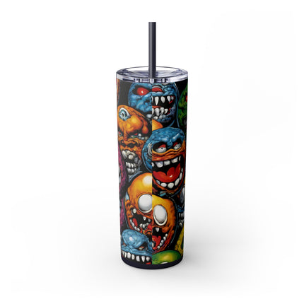 Weird Balls Skinny Tumbler - Vintage 80s Toys Inspired Drink Traveler