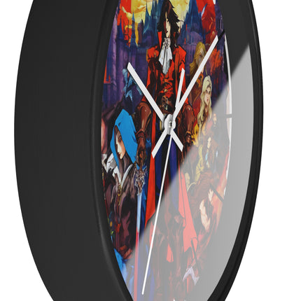 ALLIANCE AGAINST EVIL Video Game Inspired Abstract Collage Wall Art Clock