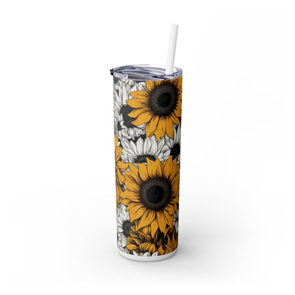 SUNFLOWERS GARDEN Skinny Tumbler - Flower Patch Car Traveler Cup
