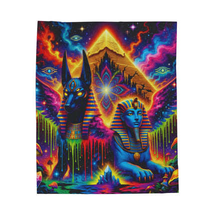 PSYCHEDELIC PYRAMID OF PSYCHE Trippy Blanket