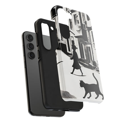 VINTAGE CITY CAT ALLEY WAY Phone Case