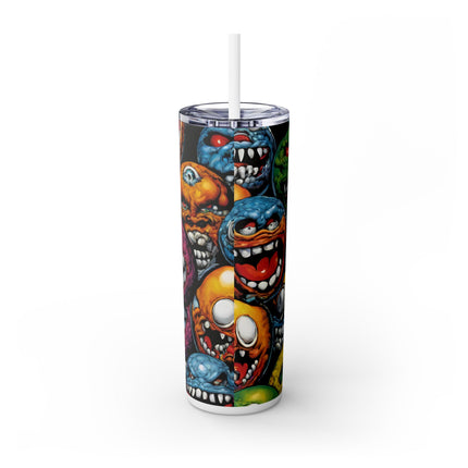 Weird Balls Skinny Tumbler - Vintage 80s Toys Inspired Drink Traveler