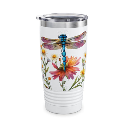 DRAGONFLY FLOWER GARDEN Tumbler
