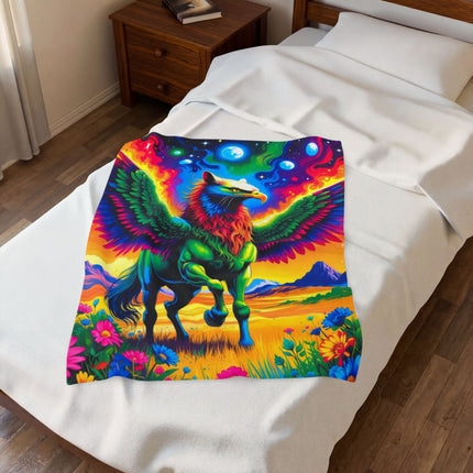 PSYCHEDELIC PHOENIXEAGLION Trippy Lush Blanket