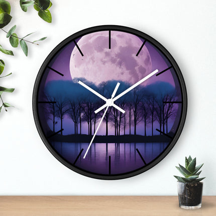 TRANQUILITY UNDER THE VIOLET MOON Wall Clock