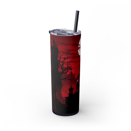 CONQUEROR OF THE HORRORS OF THE NIGHT - Video Game Inspired Skinny Tumbler