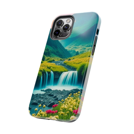 FLOWER CASCADE MOUNTAINS Phone Case