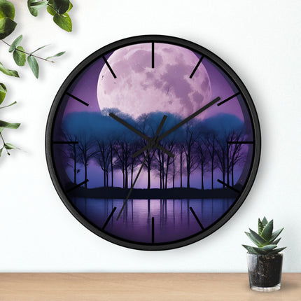TRANQUILITY UNDER THE VIOLET MOON Wall Clock