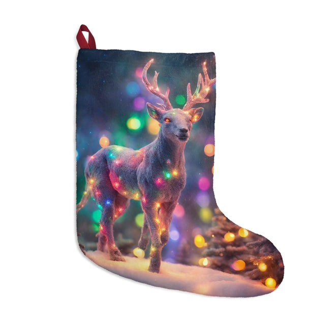 Mythical Beasts Christmas Stockings, Kids Adults Mystical Deer Lights Sock, Festive Fantasy Lovers Gift, Snow Creatures Holiday Winterland