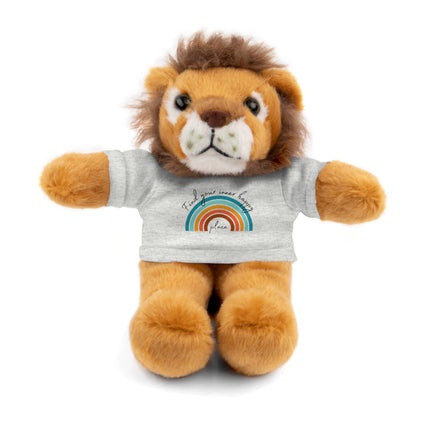 FIND YOUR INNER HAPPY PLACE Inspirational Rainbow Stuffed Animal