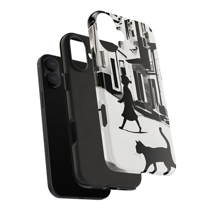 VINTAGE CITY CAT ALLEY WAY Phone Case