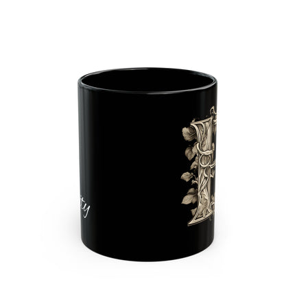 CUSTOM Personalized Letter F and Name Coffee Cup | Mom, Grandma, Aunt Gift