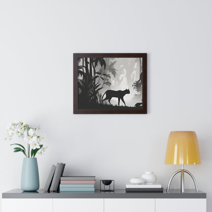 CHEETAH PREDATOR SHADOW - Wild Leopard Jungle Framed Wall Art