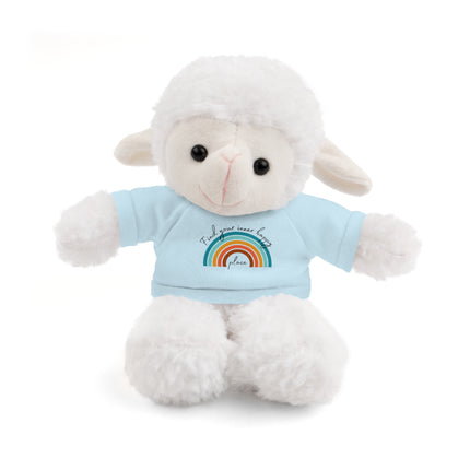 FIND YOUR INNER HAPPY PLACE Inspirational Rainbow Stuffed Animal