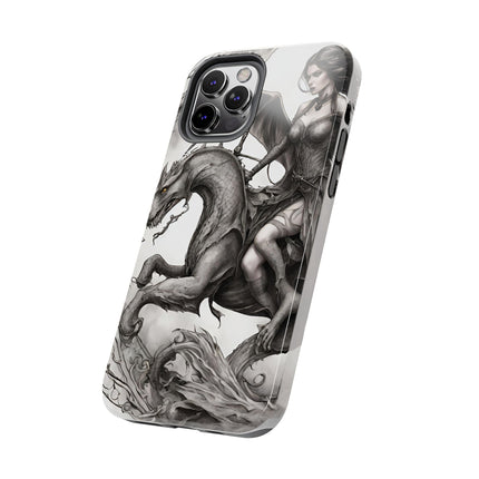 DRAGON AND MORPHING REPTILIAN BEAUTY Phone Case