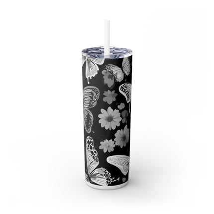 FLOWERS AND BUTTERFLIES Tumbler - Fitness Exercise Gym Workout Drink Holder