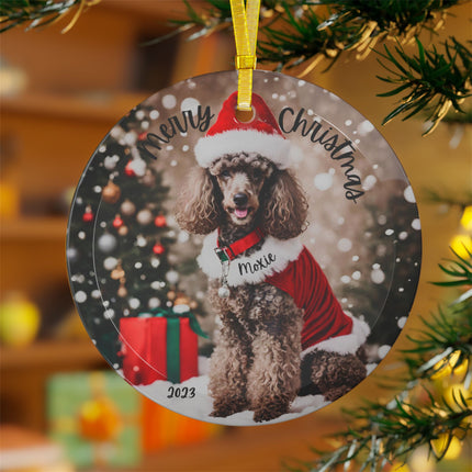 PERSONALIZED POODLE Christmas Ornament