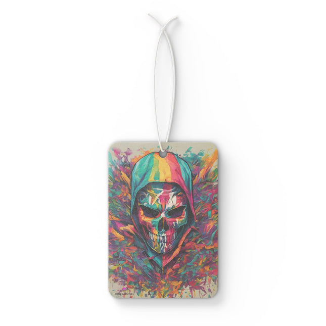 HOODED EVIL SKELETON Car Air Freshener