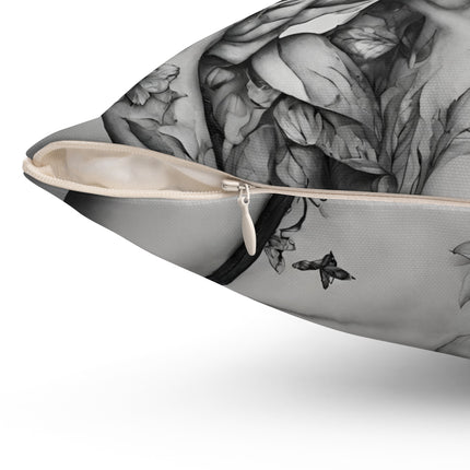 ROSE FLOWERED WOMAN Decorative Pillow