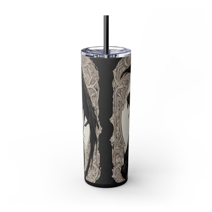 GOTHIC REPTILIAN MORPHING DRAGON LADY Skinny Tumbler - Dark Fantasy Cup