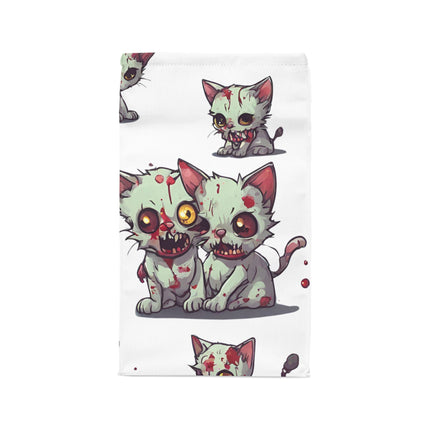 Zombie Cat Lunch Bag, Cute Walking Dead Kittens Polyester Insulated Food Carrier, Child Adult & Teen Work Office School Gift Meal Traveler