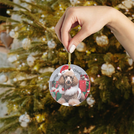 PERSONALIZED POODLE Christmas Ornament