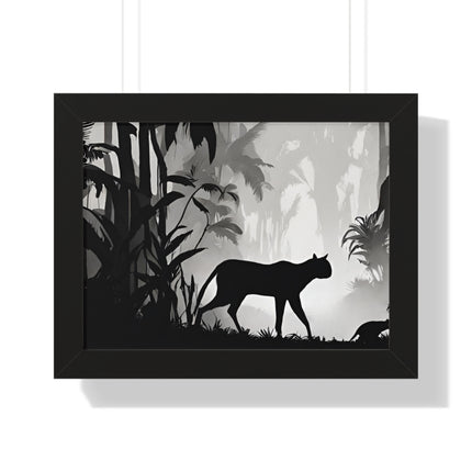 CHEETAH PREDATOR SHADOW - Wild Leopard Jungle Framed Wall Art