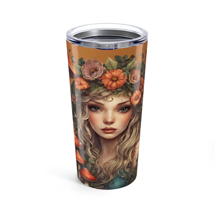 FLOWER FANTASY MAIDEN GIRL Tumbler - Mushroom Garden Princess Fairy Cup