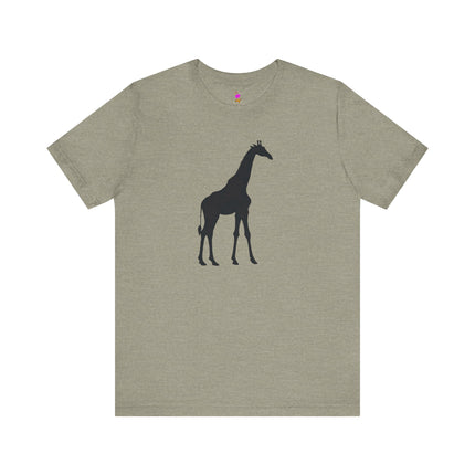 GIRAFFE SILHOUETTE T-Shirt - Elegant Wildlife Minimalist Art Tee