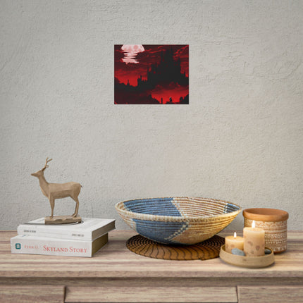 Castlevania Simon Belmont Video Game Room Inspired Wall Decor | The Cursed Night Begins Poster | Dracula Castle Vampire Night Wall Hanging