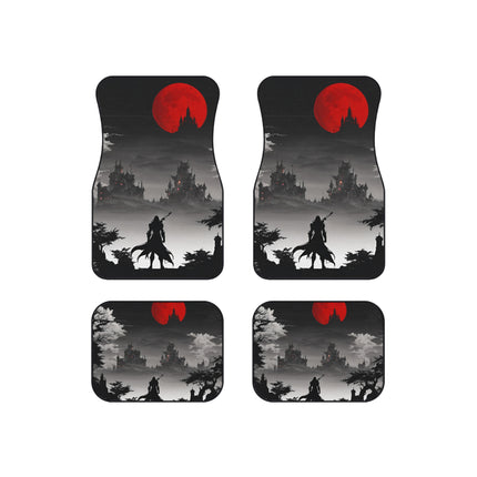 DEATH AND TERROR AWAIT UNDER THE BLOOD MOON Video Game Inspired Car Mats