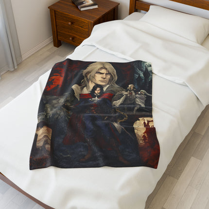 A LEGEND APPEARS IN THE LEGACY OF HIS FATHER Video Game Inspired Collage Blanket