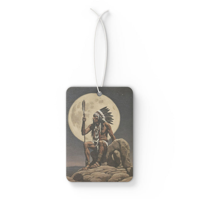 Indian Chief Under the Full Moon Car Air Freshener