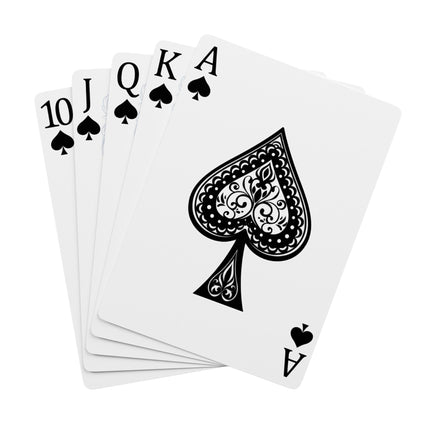 Neo Punk Girl Playing Cards, Leather Clad Woman Custom Poker Deck, Futuristic Rummy, Mohawk Babe Blackjack