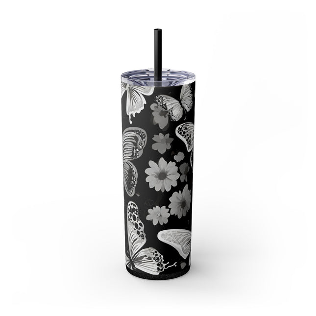 FLOWERS AND BUTTERFLIES Tumbler - Fitness Exercise Gym Workout Drink Holder
